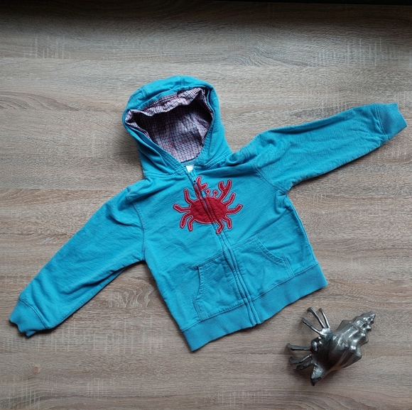 2008 nwot Gymboree crab hoodie - Picture 3 of 14